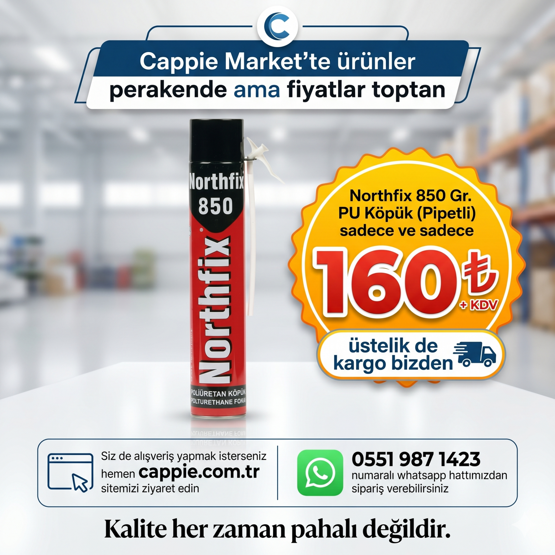 Northfix 850 gr / 750 ml Çok Amaçlı Poliüretan Köpük - Pipetli/Hortumlu