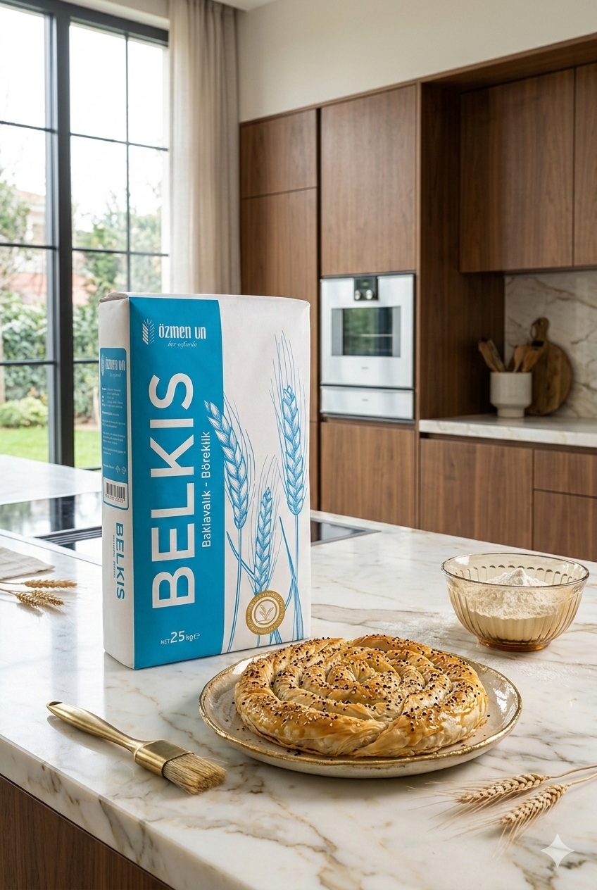 Belkıs Özmen 25 Kg Baklavalık-Böreklik Un-Baklava ve Börekler İçin Yüksek Performanslı Un