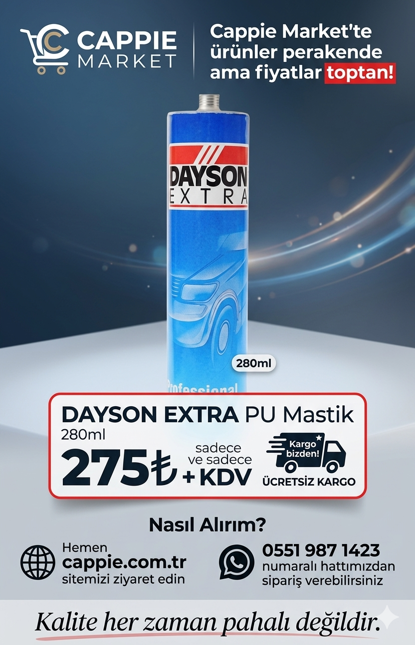 Dayson Extra PU 280 ml Siyah Poliüretan Mastik