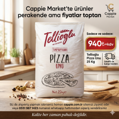 Tellioğlu Tipo 00 İtalyan Tipi Pizza Unu 25 Kg | İşletmelere Özel Toptan Pizza Unu