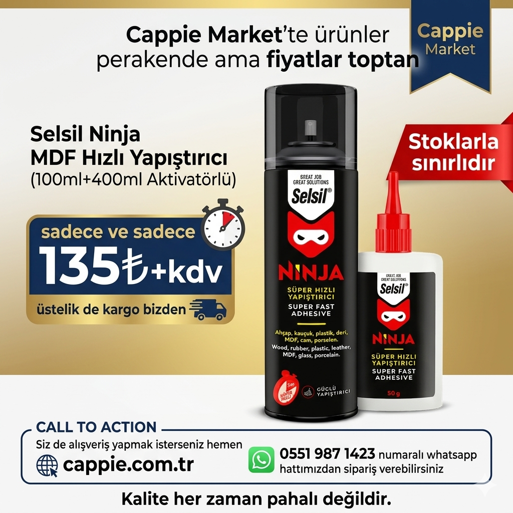 Selsil Ninja MDF Hızlı Yapıştırıcı (100+400ml)