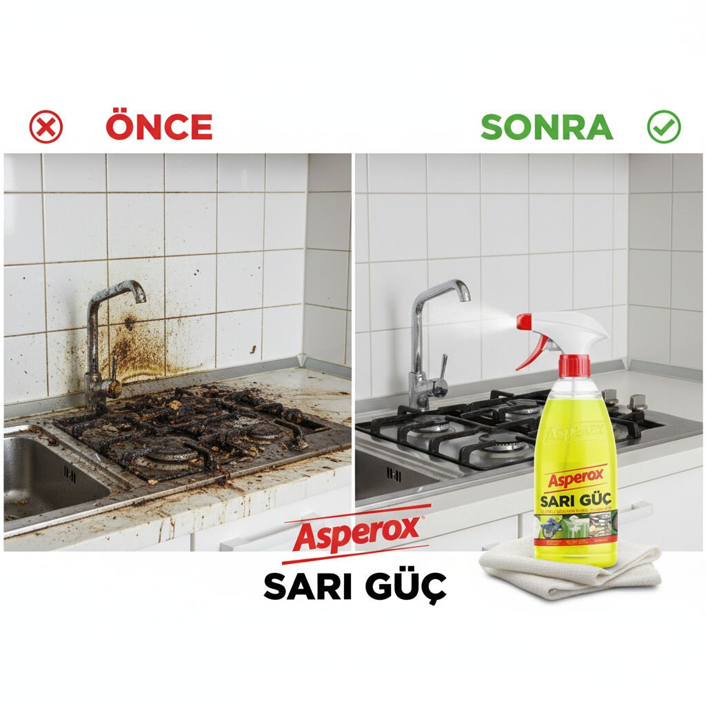 Asperox Sarı Güç Çok Amaçlı Temizleyici 1 Lt x 12'li Ekonomik Koli