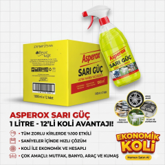 Asperox Sarı Güç Çok Amaçlı Temizleyici 1 Lt x 12'li Ekonomik Koli