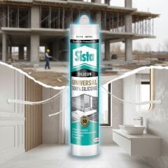 Sista Beyaz Silikon 280 ml (Yüksek Tutunma, Sararmaz)