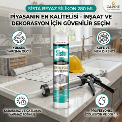 Sista Beyaz Silikon 280 ml (Yüksek Tutunma, Sararmaz)