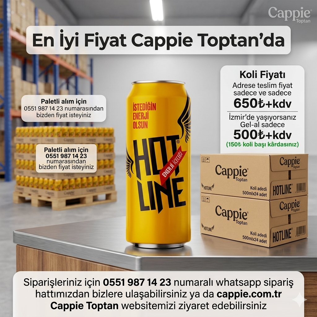 Hotline Enerji İçeceği 500 ml 24'lü Avantajlı Koli