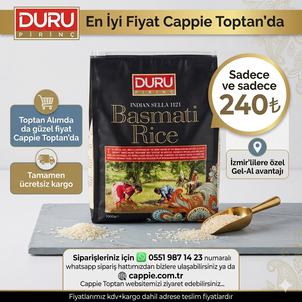 Duru Basmati Pirinç Siyah Paket 1000g | Az Kalori ve Diyet Sevenlere