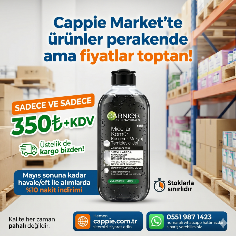 Garnier Micellar Kömür Makyaj Temizleyici Jel 400ML