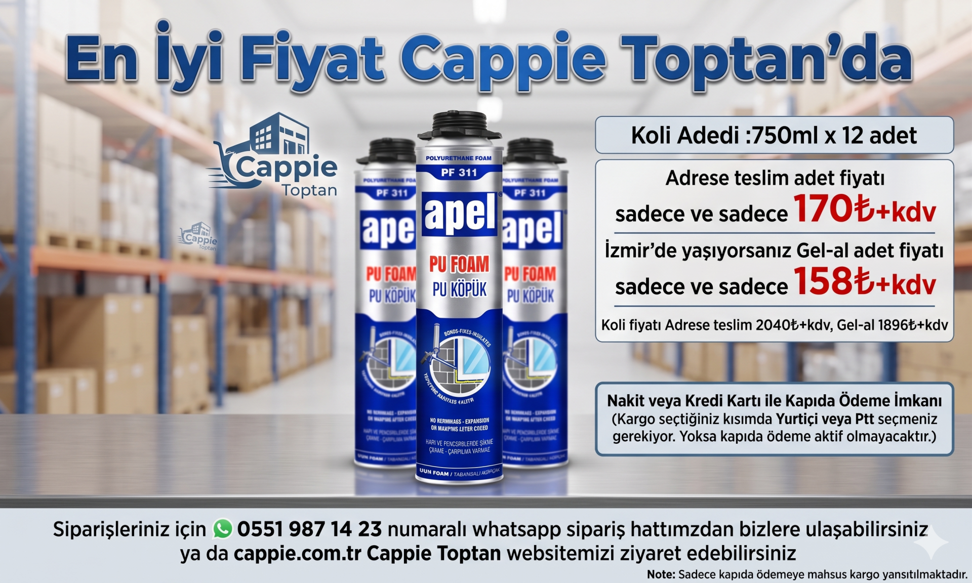 Apel Tabancalı Kapı ve Pencere Köpüğü 750ml Toptan