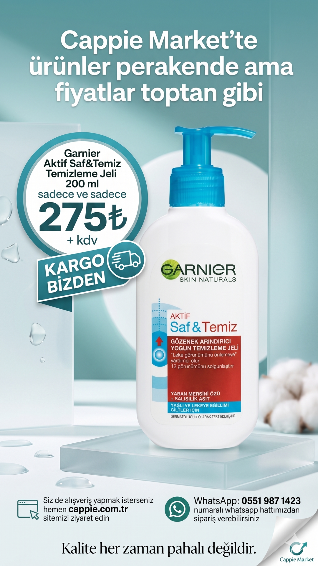 Garnier Aktif Saf ve Temiz Temizleme Jeli 200ml