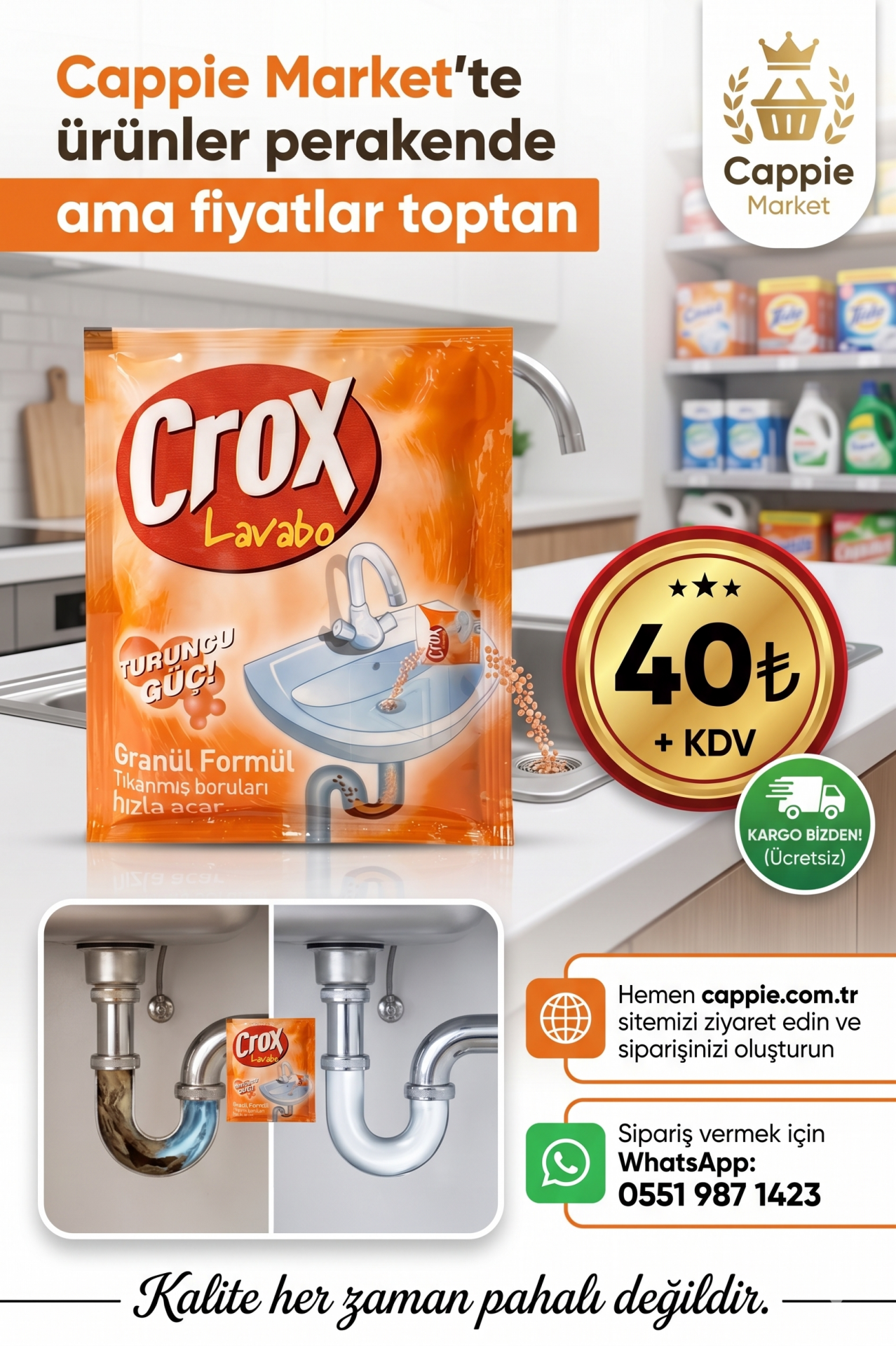 Crox Lavabo Açıcı