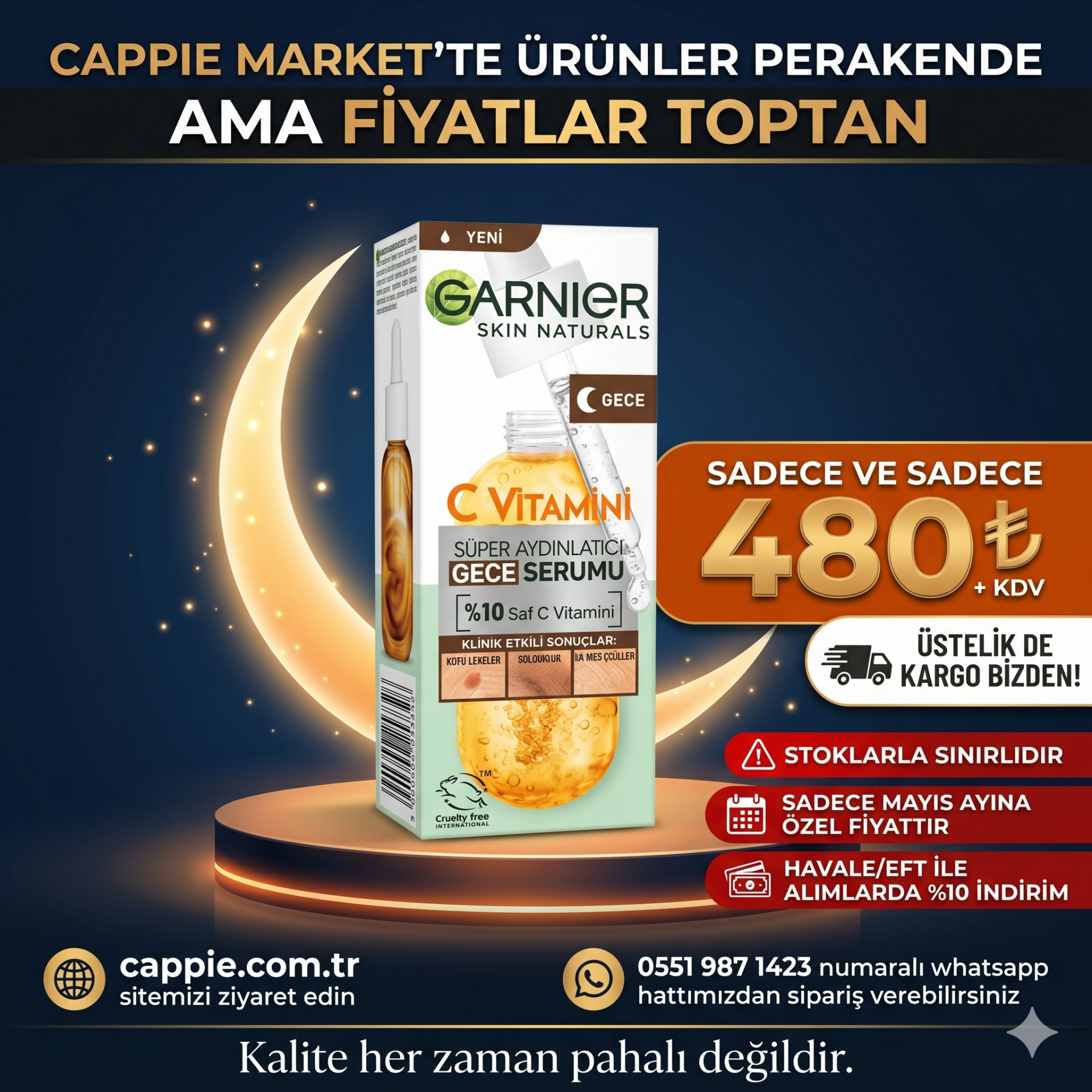 Garnier C Vitamini Süper Aydınlatıcı Gece Serumu