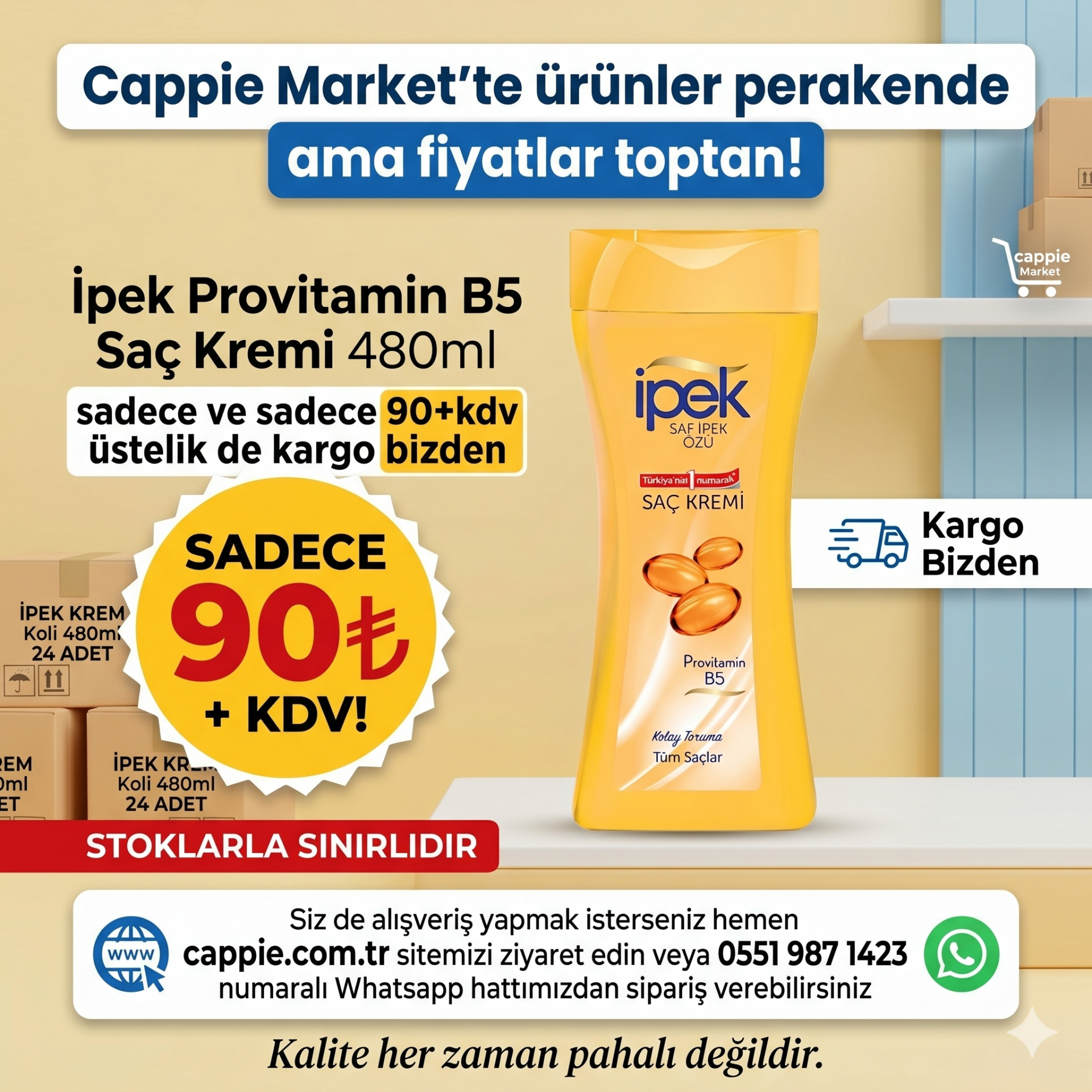 İpek Saç Kremi 480 Ml