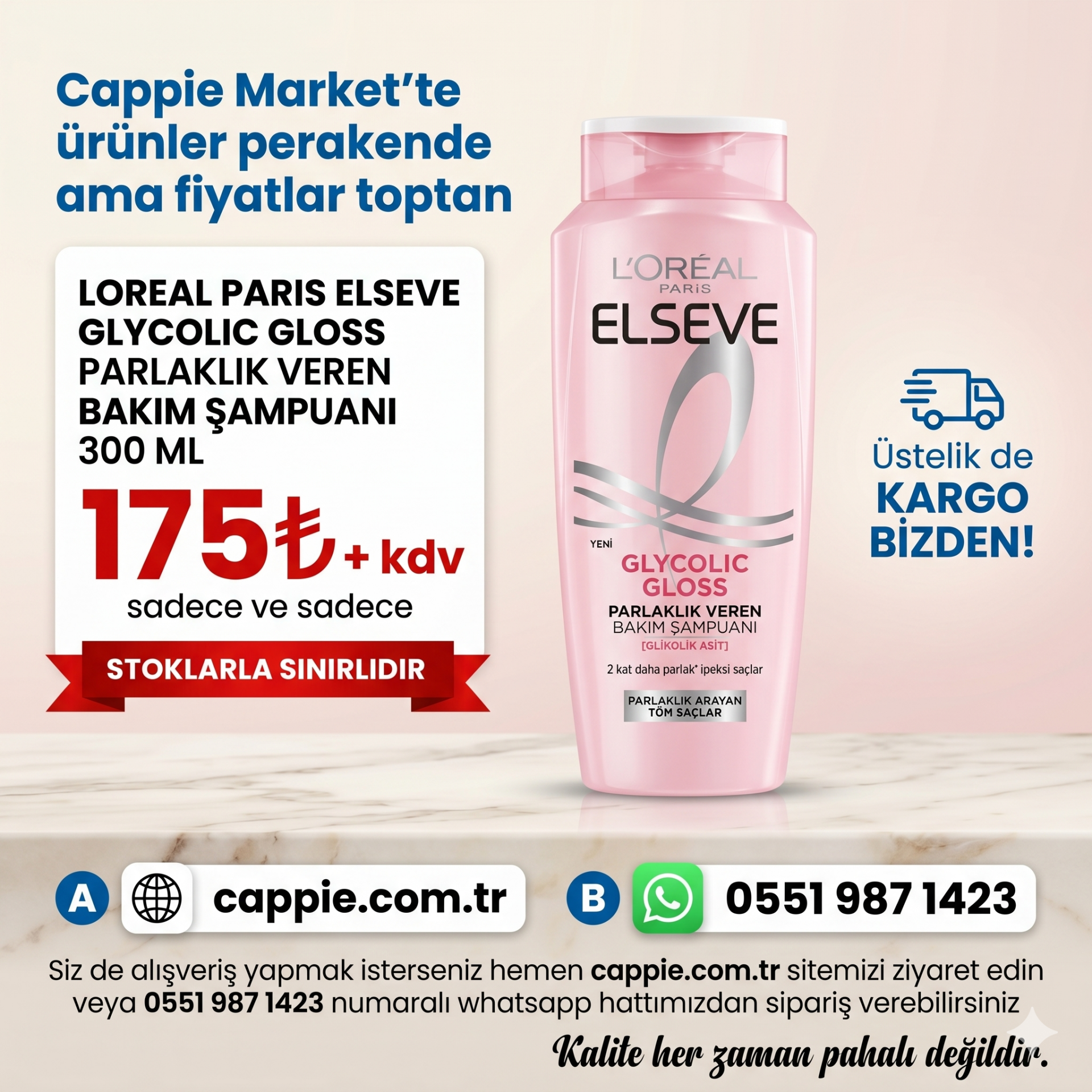 Loreal Paris Elseve Glycolic Gloss Parlaklık Veren Bakım Şampuanı 300 ml