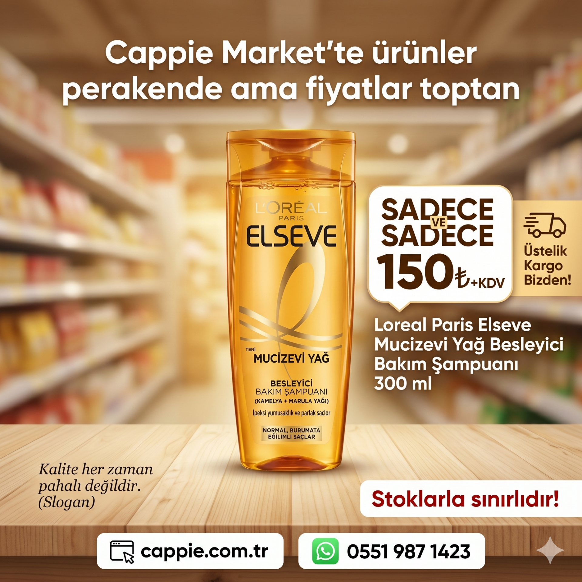 Loreal Paris Elseve Mucizevi Yağ Besleyici Bakım Şampuanı 300 ml