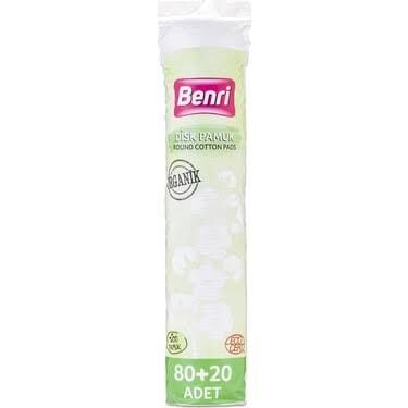 Benri Organik Makyaj Temizleme Pamuğu 80+20 Adet
