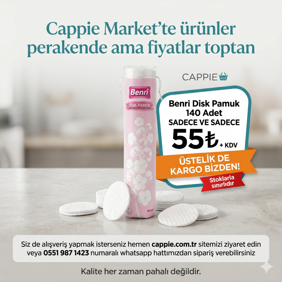 Benri Disk Pamuk 140 Adet