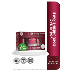 Bioxcin Forte Saç Dökülmesine Karşı Bakım Şampuanı 300 ml - 3 AL 2 ÖDE