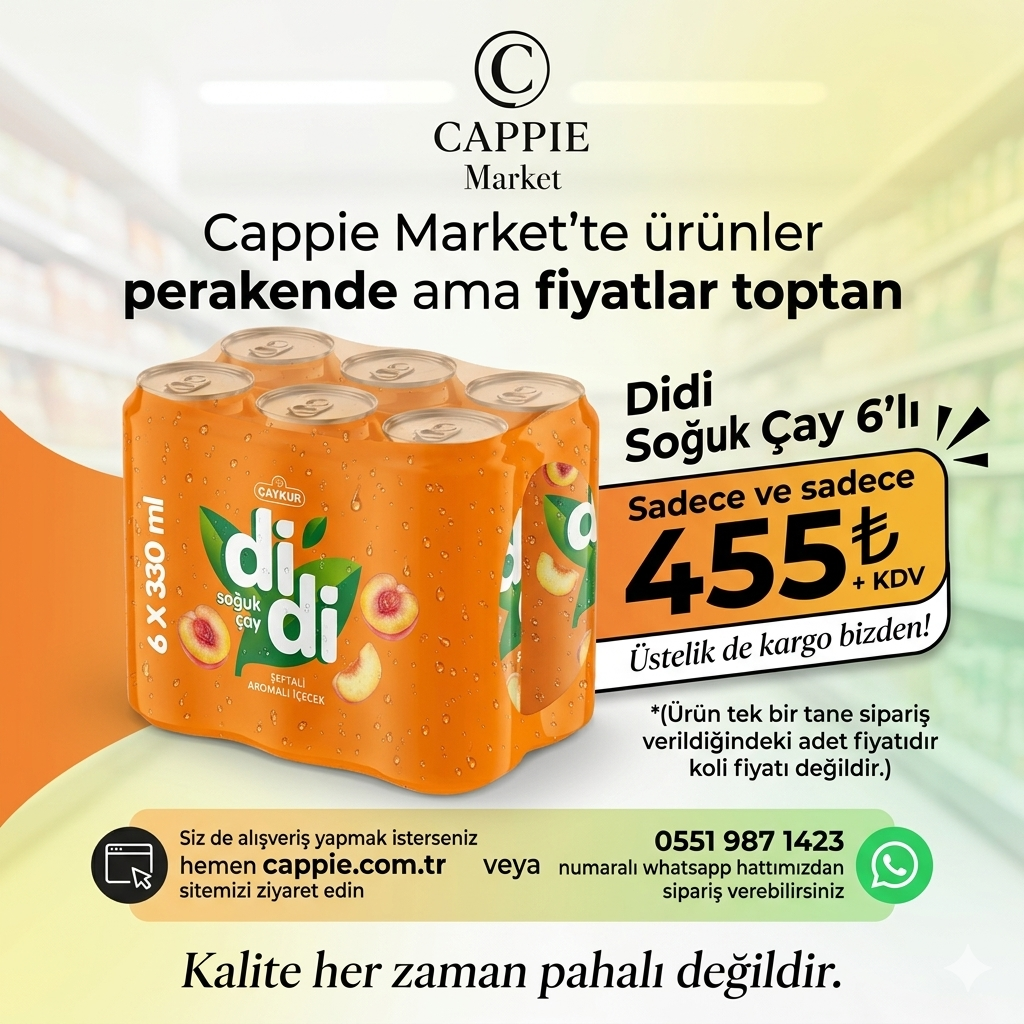 Didi Soğuk Çay 330ml Şeftali 6'lı Paket