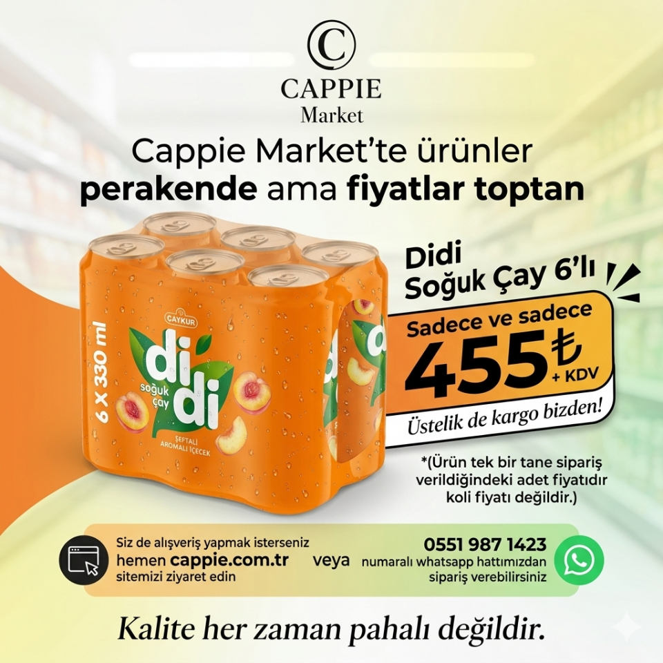Didi Soğuk Çay 330ml Şeftali 6'lı Paket