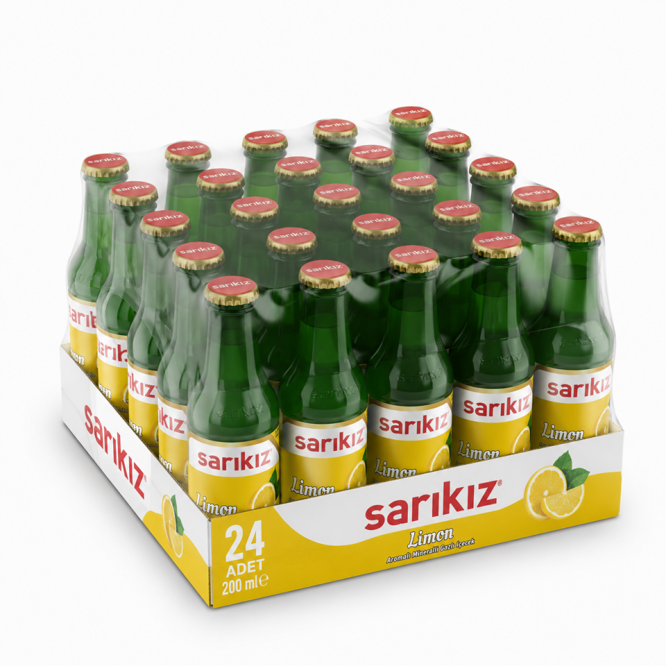 Sarıkız Limonlu Maden Suyu 200 ml 10 Koli