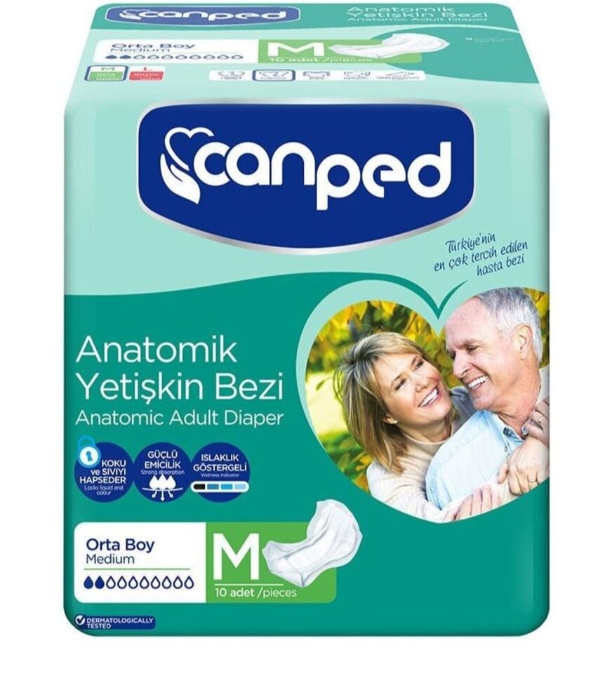 Canped Anatomik Yetişkin Bezi 10'lu Medium Size