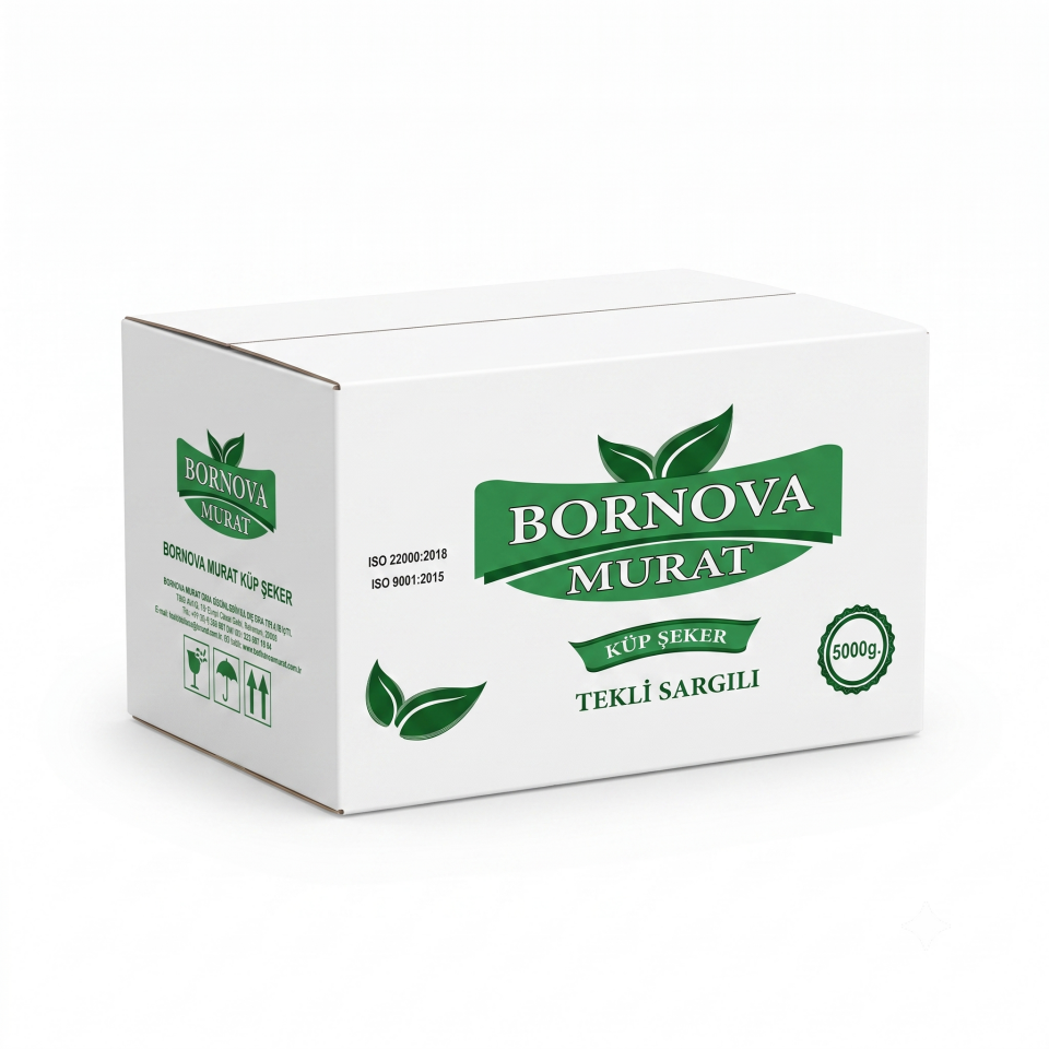 Bornova Murat Tek Sargılı Küp Şeker 5 Kg