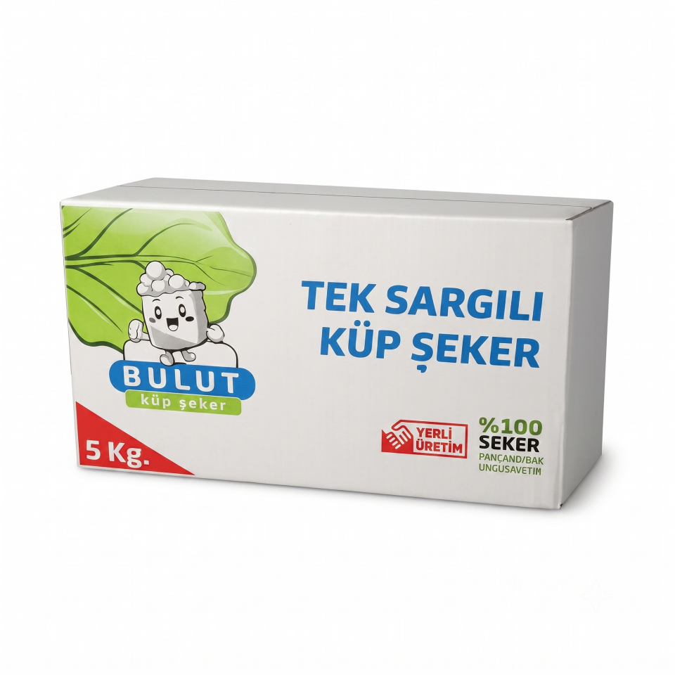 Bulut Tek Sargılı Küp Şeker 5 Kg