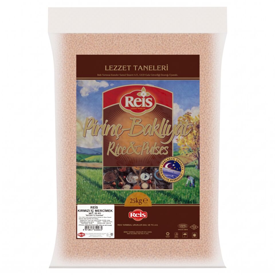 REİS Kırmızı Mercimek 25Kg