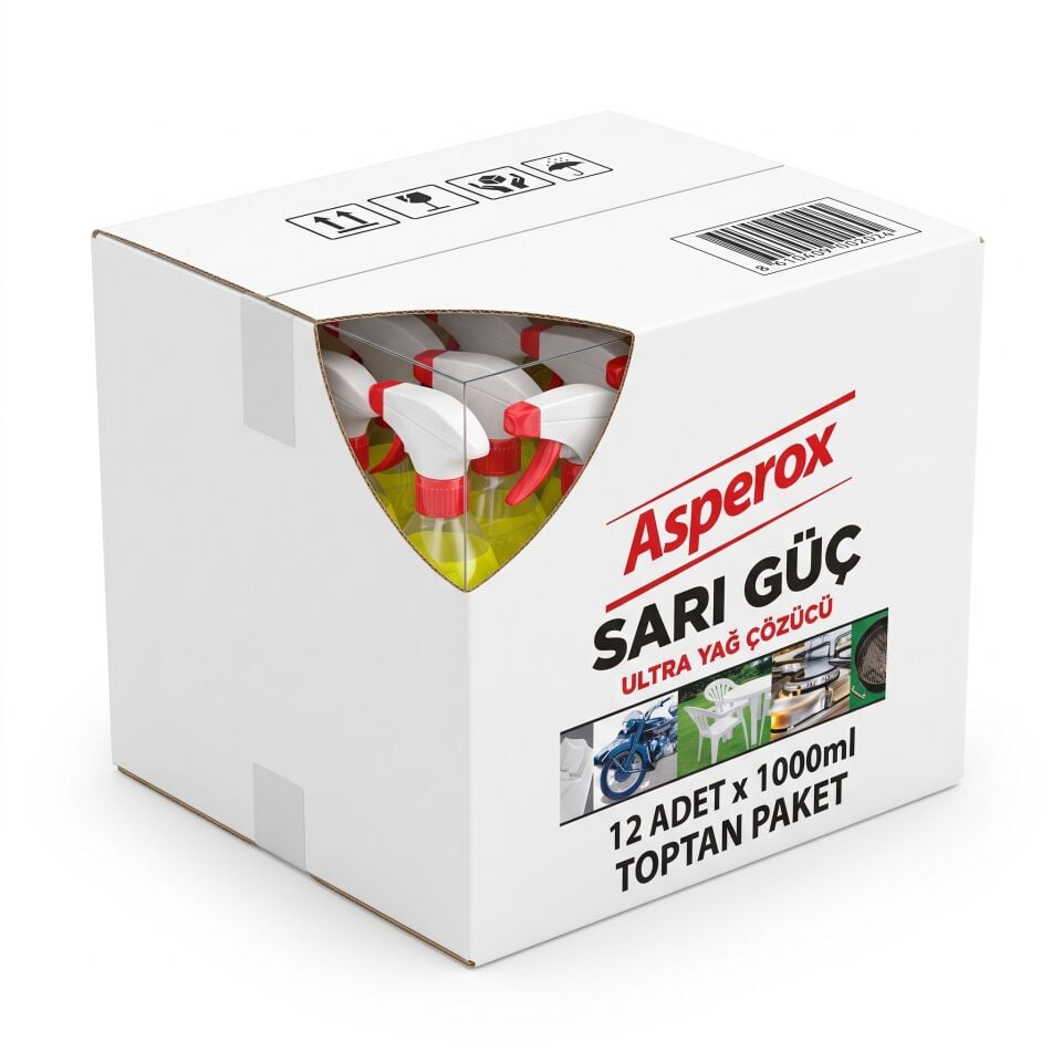 Asperox Sarı Güç Leke Çıkarıcı 1 Litre 12'li Koli