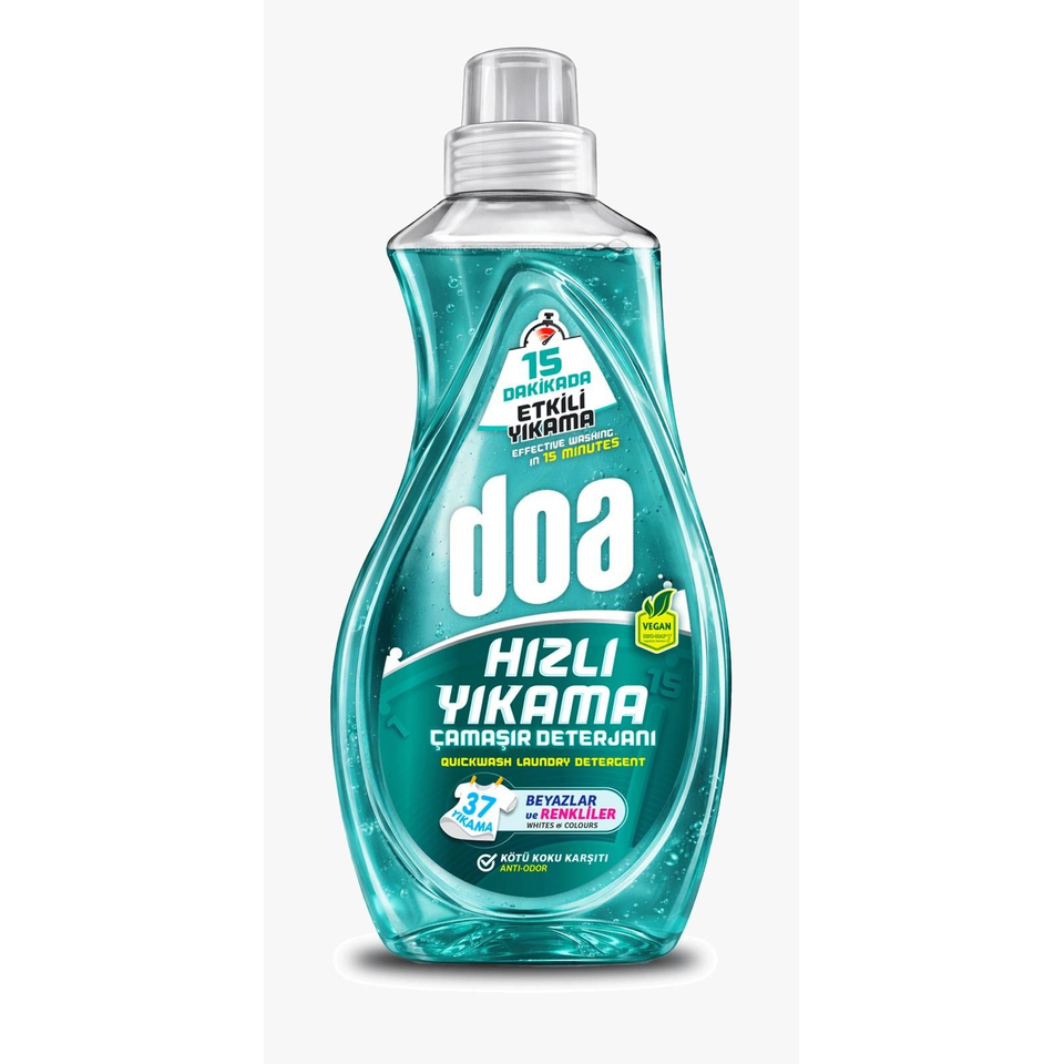 Doa Sıvı Çamaşır Deterjanı Hızlı Yıkama 1480 ML Toptan Koli (9 Adet)