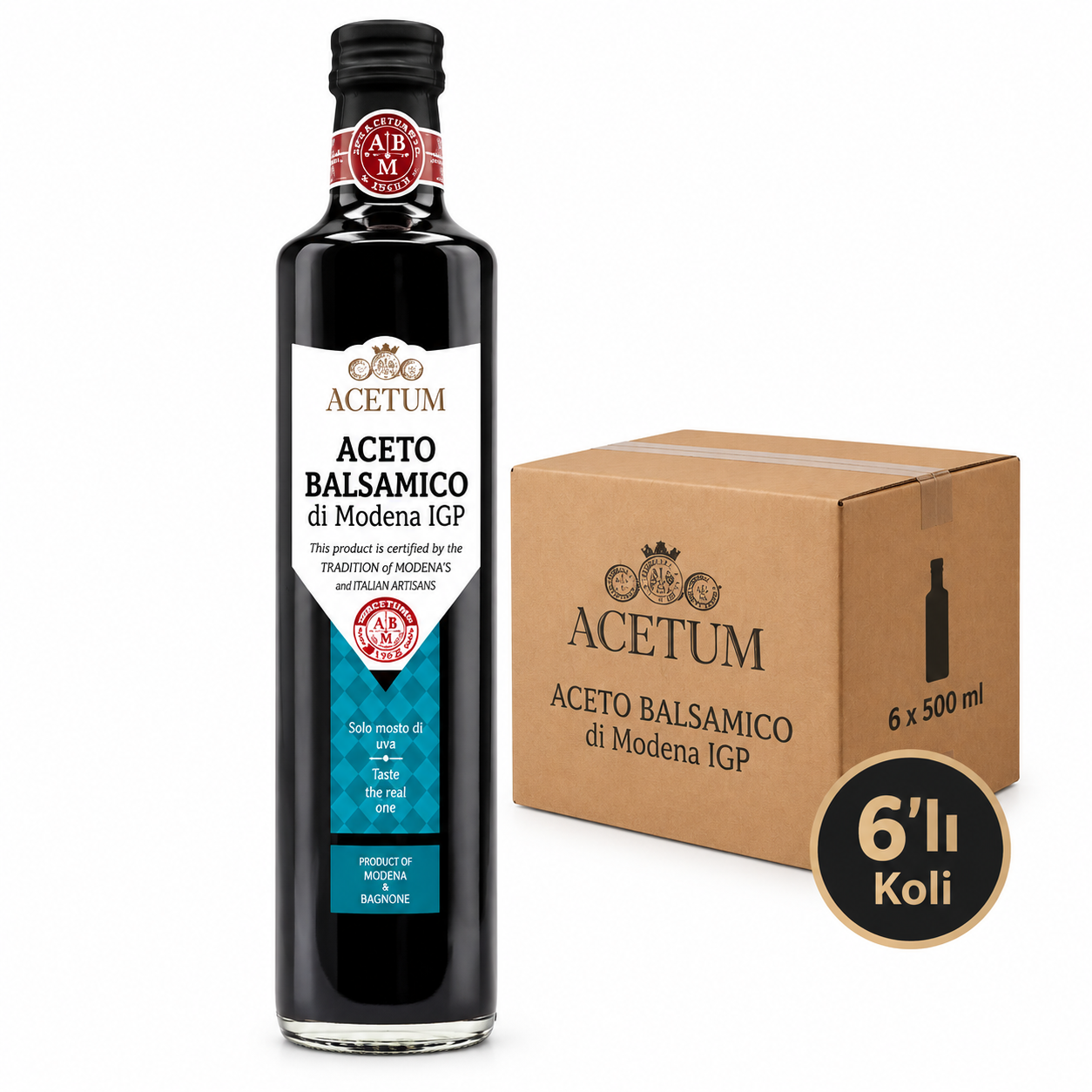 Acetum Balsamik Sirkesi 500ml Toptan Koli (6 Adet)