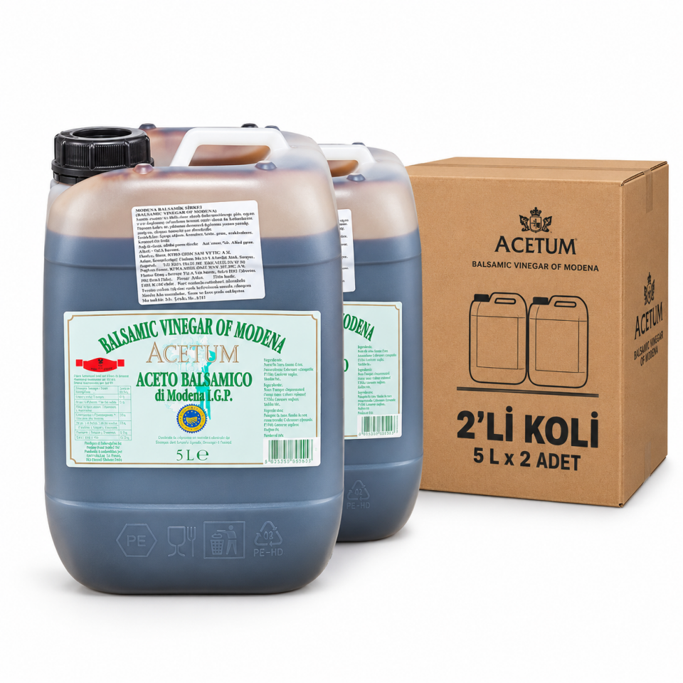Acetum Balzamik Sirke 5 Litre Toptan Koli (2 Adet)