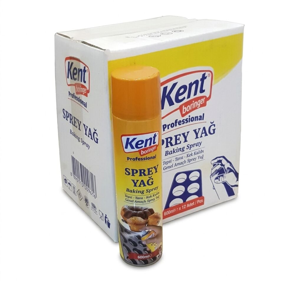 Kent Boringer Sprey Yağ 600 ml Toptan Koli (12 Adet)