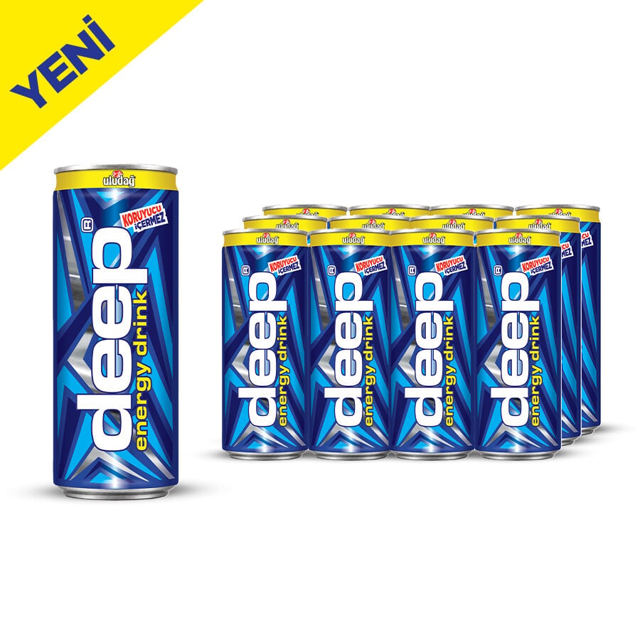 Uludağ Deep Energy İçeceği 250 ml 12'li paket Toptan 10 Koli
