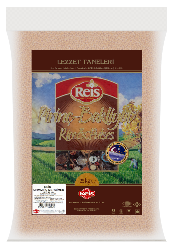 REİS Kırmızı Mercimek 25 Kg Çuval