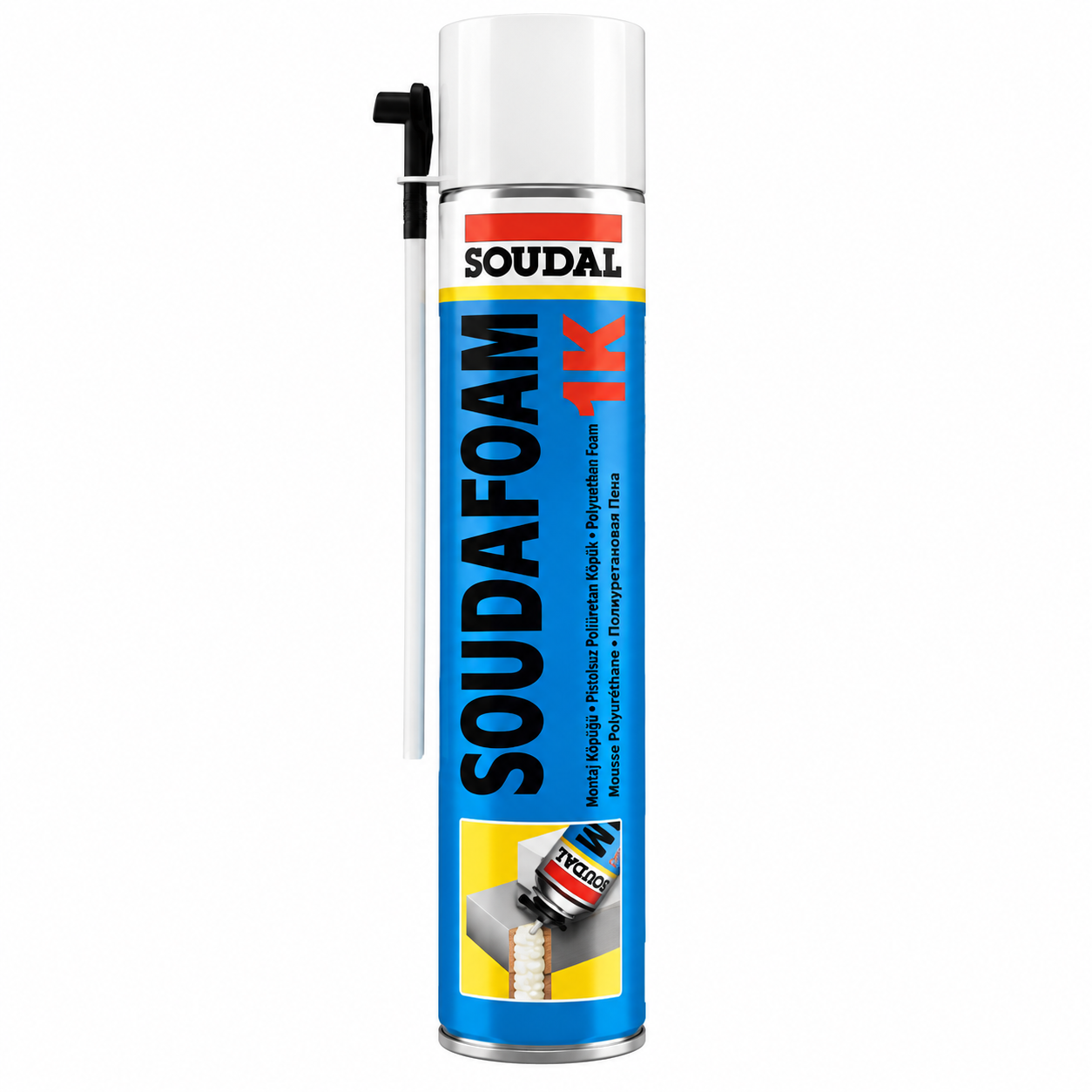 Soudal 1K Man 750ml Tam Dolu Pipetli Köpük Toptan Koli Bazlı (12 Adet)