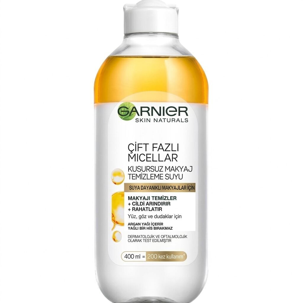 Garnier Micellar Çift Fazlı Makyaj Temizleme Suyu 400 ml Toptan Koli (6 Adet)